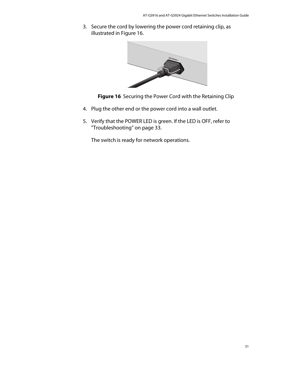 Allied Telesis AT-GS924 User Manual | Page 31 / 50