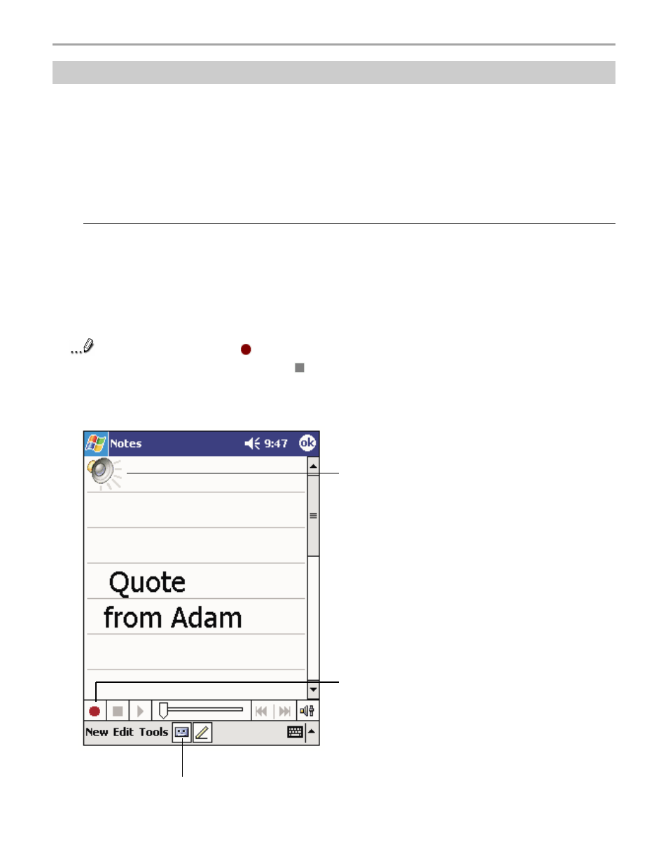 44 recording a message | Audiovox Pocket PC User Manual | Page 44 / 154