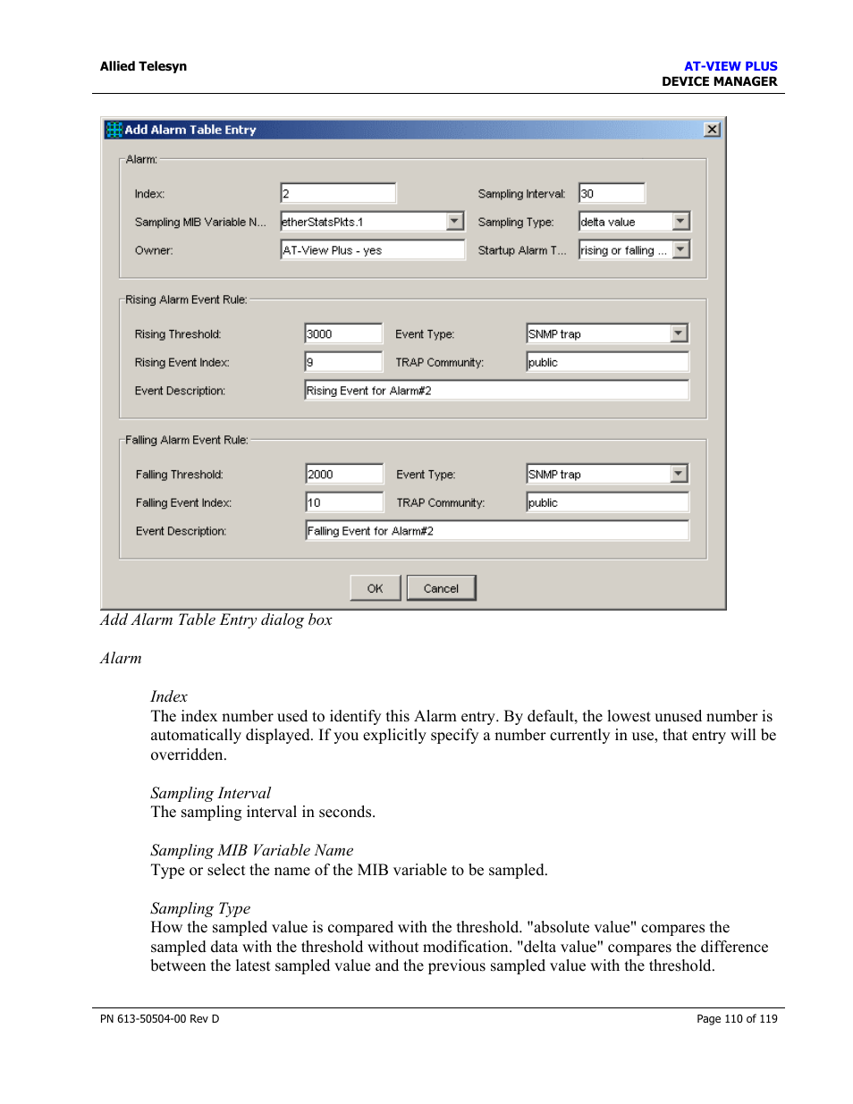 Allied Telesis AT-VIEW PLUS 2.4 DEVICE MANAGER User Manual | Page 110 / 119