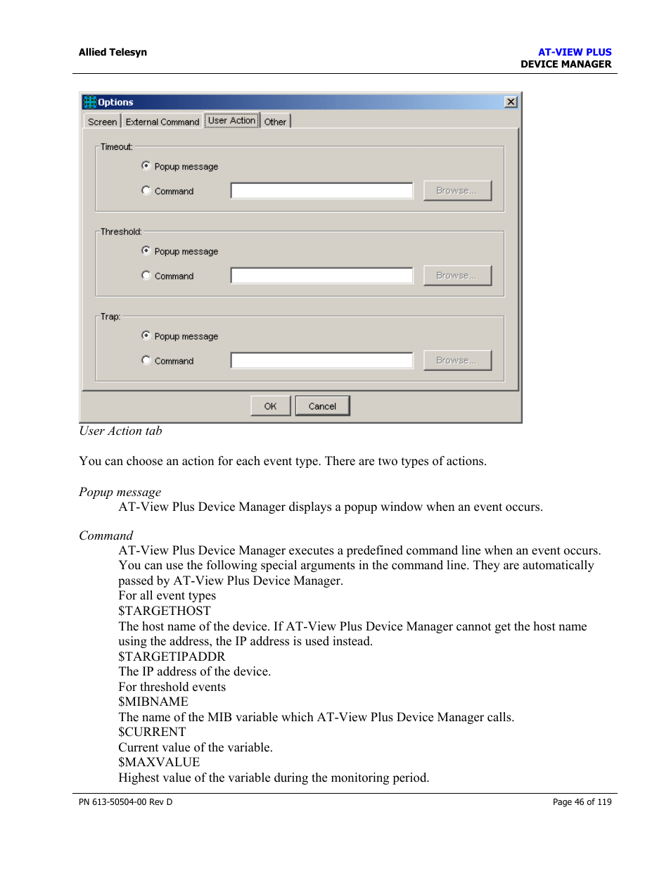 Allied Telesis AT-VIEW PLUS 2.4 DEVICE MANAGER User Manual | Page 46 / 119