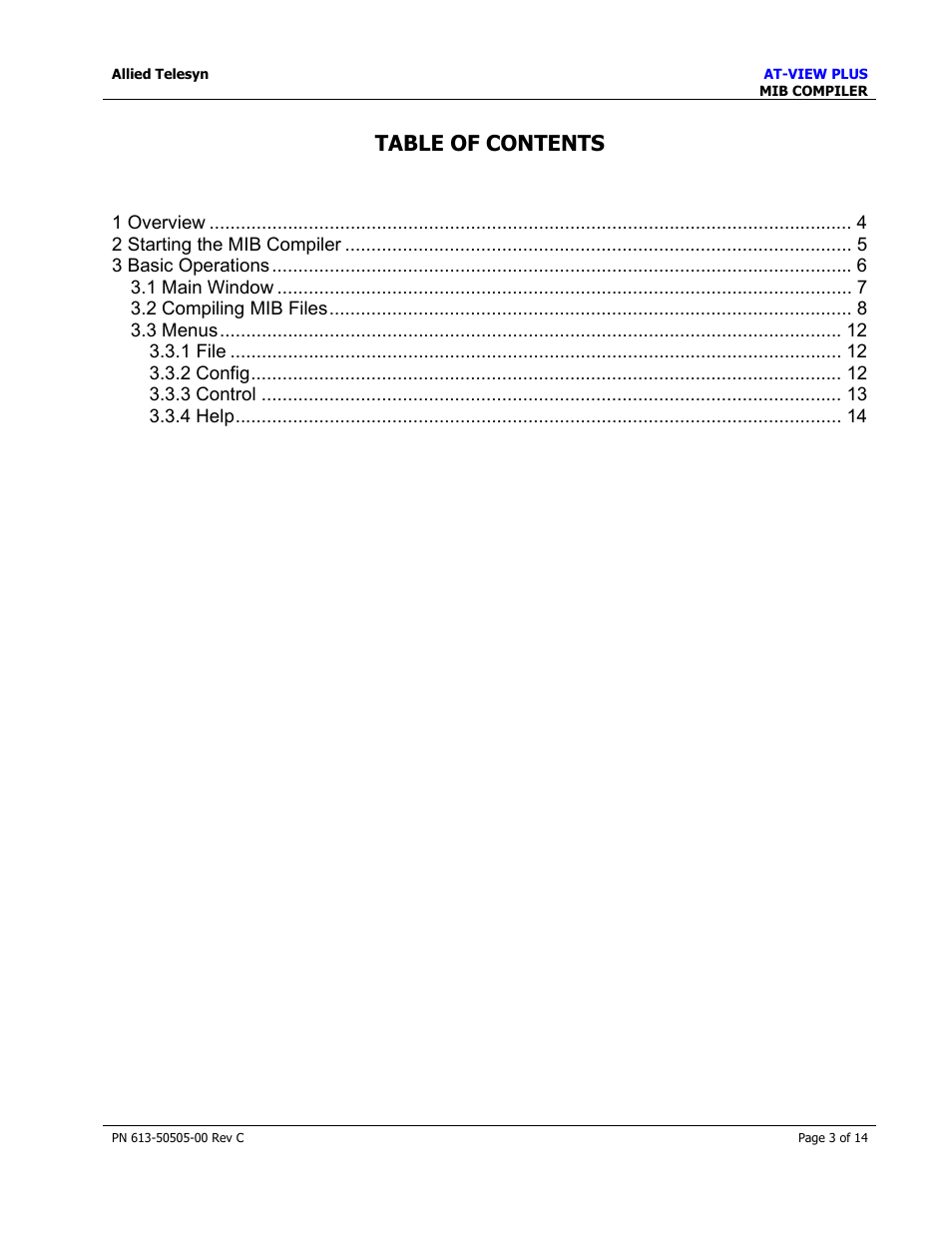 Allied Telesis AT-VIEW PLUS 2.4 MIB COMPILER User Manual | Page 3 / 14