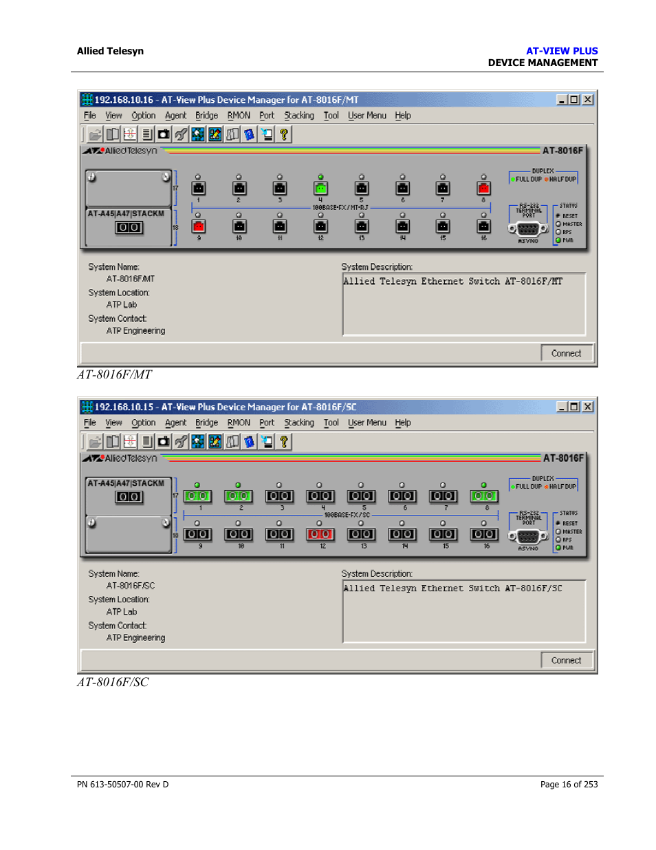 Allied Telesis AT-VIEW PLUS 2.4 DEVICE MANAGEMENT User Manual | Page 16 / 253