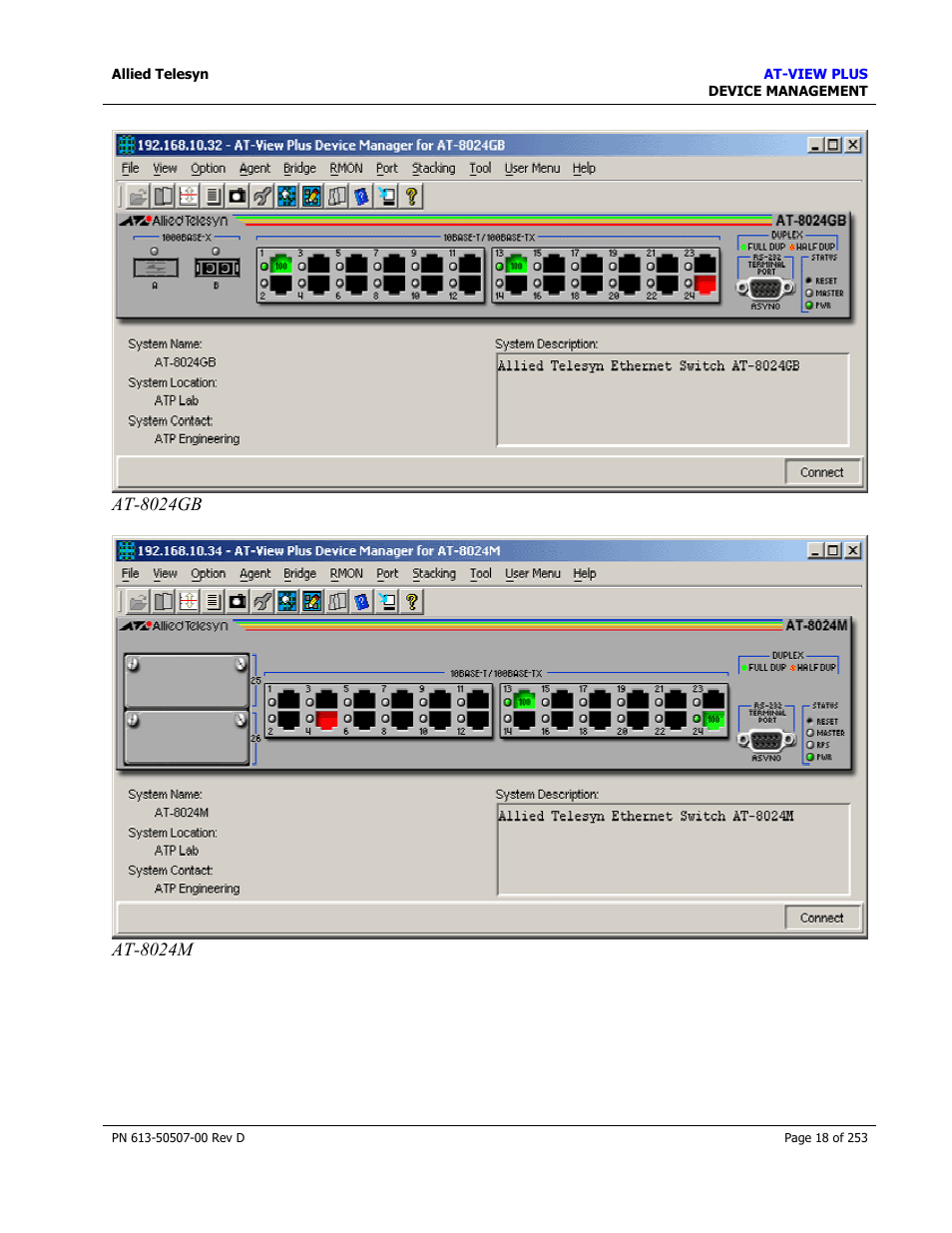 Allied Telesis AT-VIEW PLUS 2.4 DEVICE MANAGEMENT User Manual | Page 18 / 253