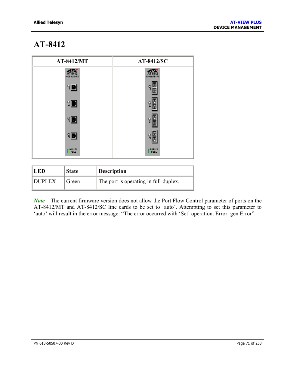 At-8412 | Allied Telesis AT-VIEW PLUS 2.4 DEVICE MANAGEMENT User Manual | Page 71 / 253