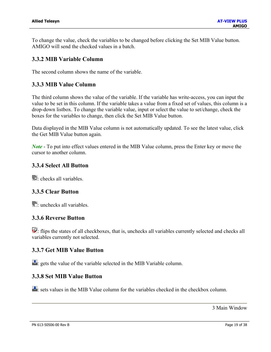 Allied Telesis AT-VIEW PLUS 2.4 AMIGO User Manual | Page 19 / 38