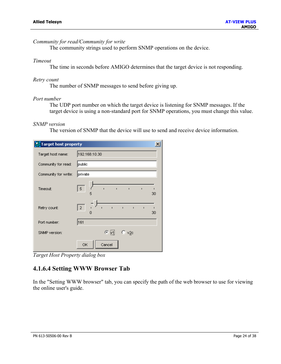 Allied Telesis AT-VIEW PLUS 2.4 AMIGO User Manual | Page 24 / 38