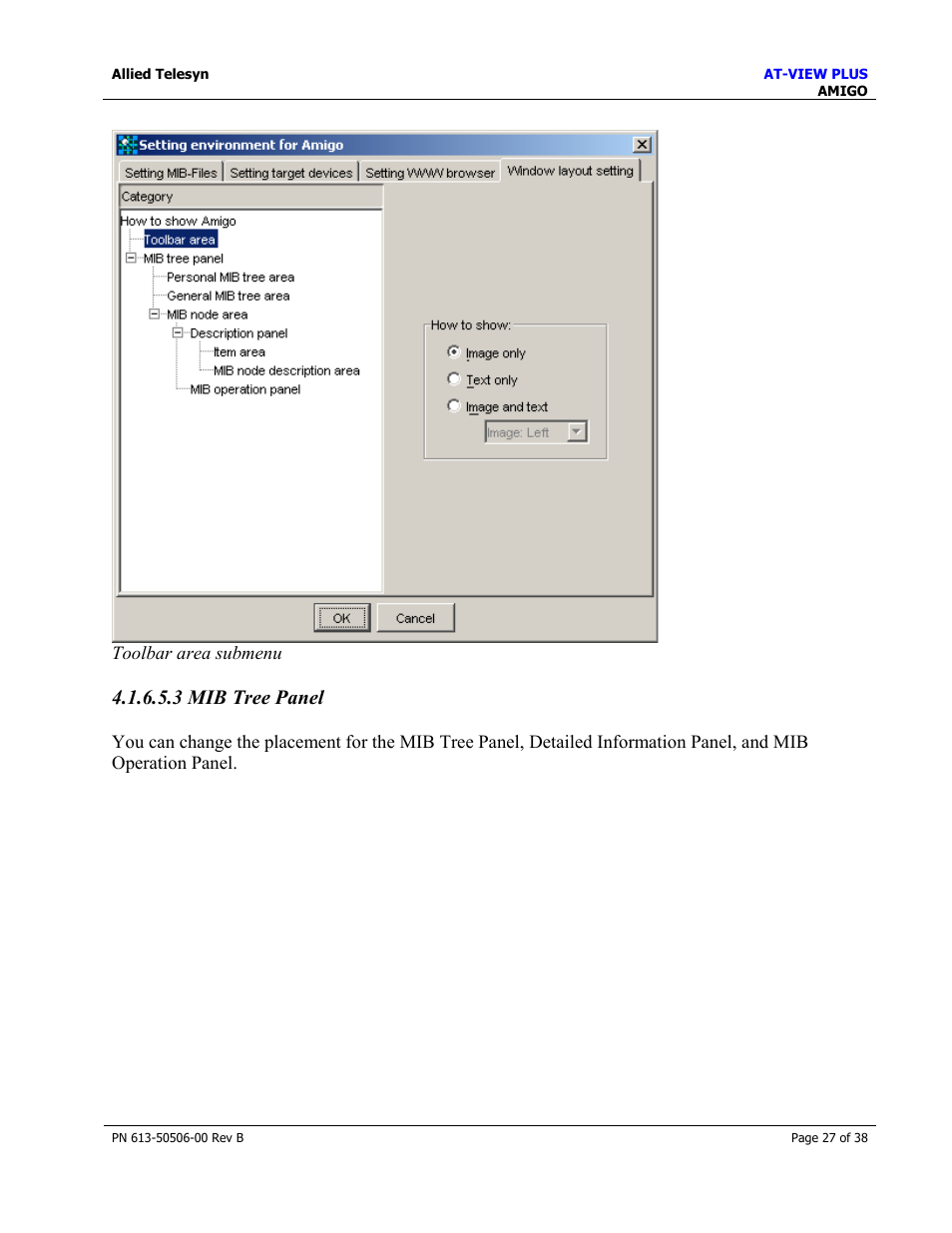 3 mib tree panel | Allied Telesis AT-VIEW PLUS 2.4 AMIGO User Manual | Page 27 / 38