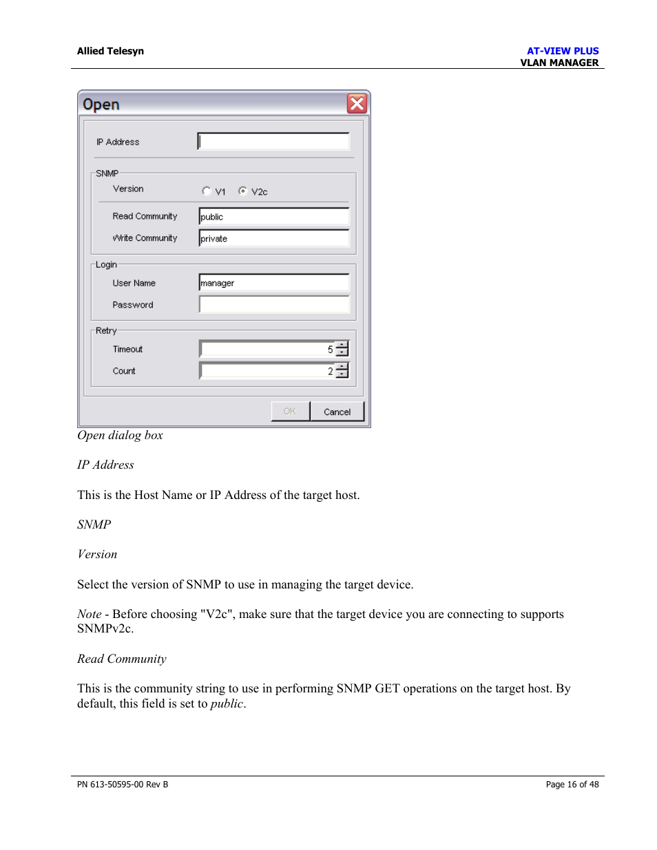 Allied Telesis AT-VIEW PLUS 2.4 VLAN MANAGER User Manual | Page 16 / 48
