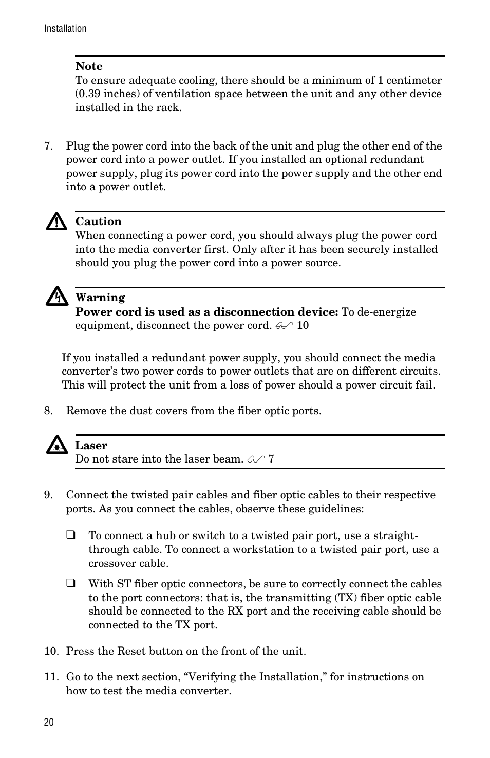 Allied Telesis AT-MCF12VF, SM User Manual | Page 28 / 48