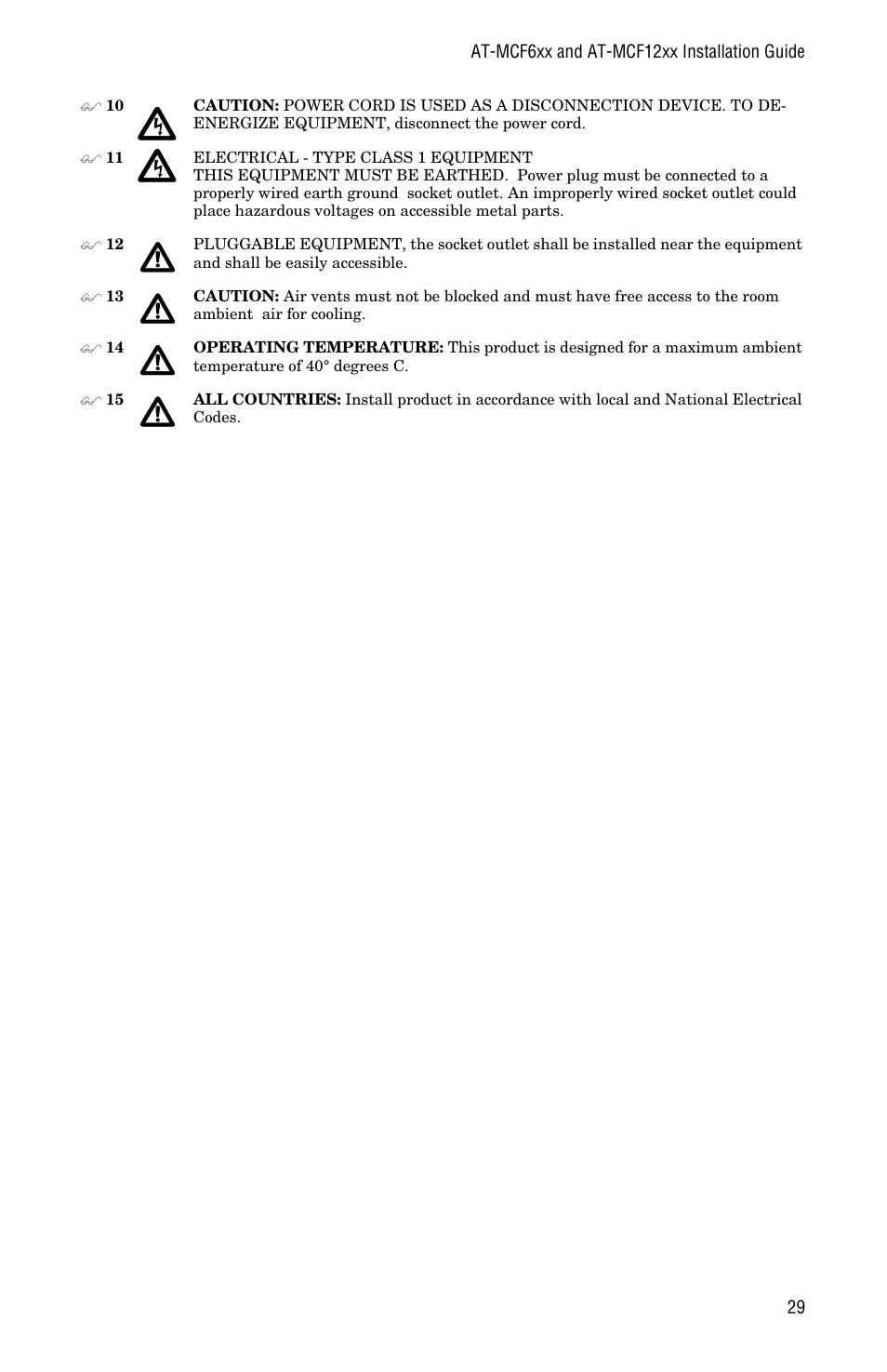Allied Telesis AT-MCF12VF, SM User Manual | Page 37 / 48