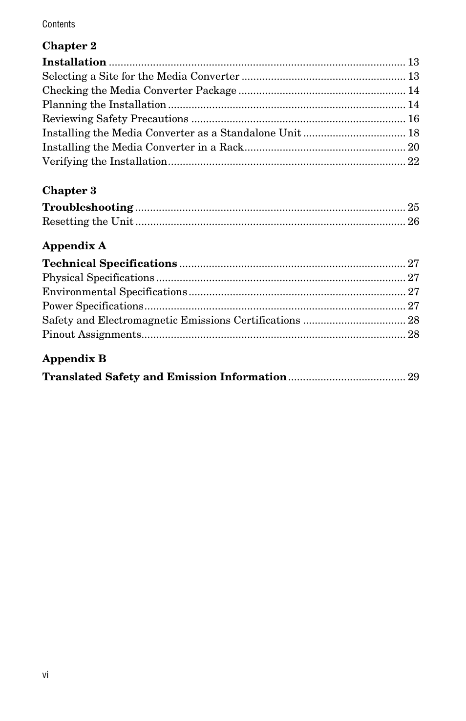 Allied Telesis AT-MCF112VF, SM, LH User Manual | Page 6 / 50