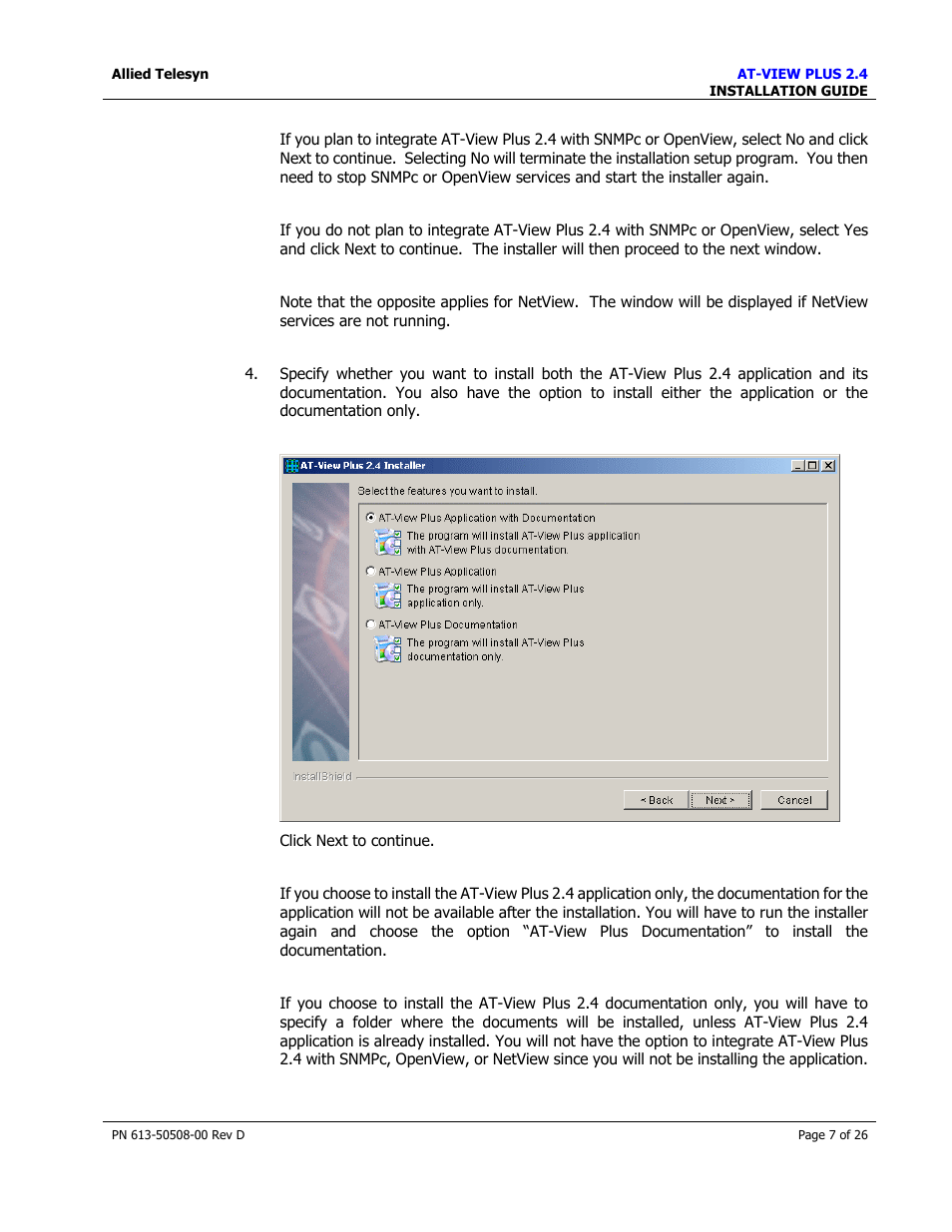 Allied Telesis AT-VIEW PLUS 2.4 INSTALLATION User Manual | Page 7 / 26