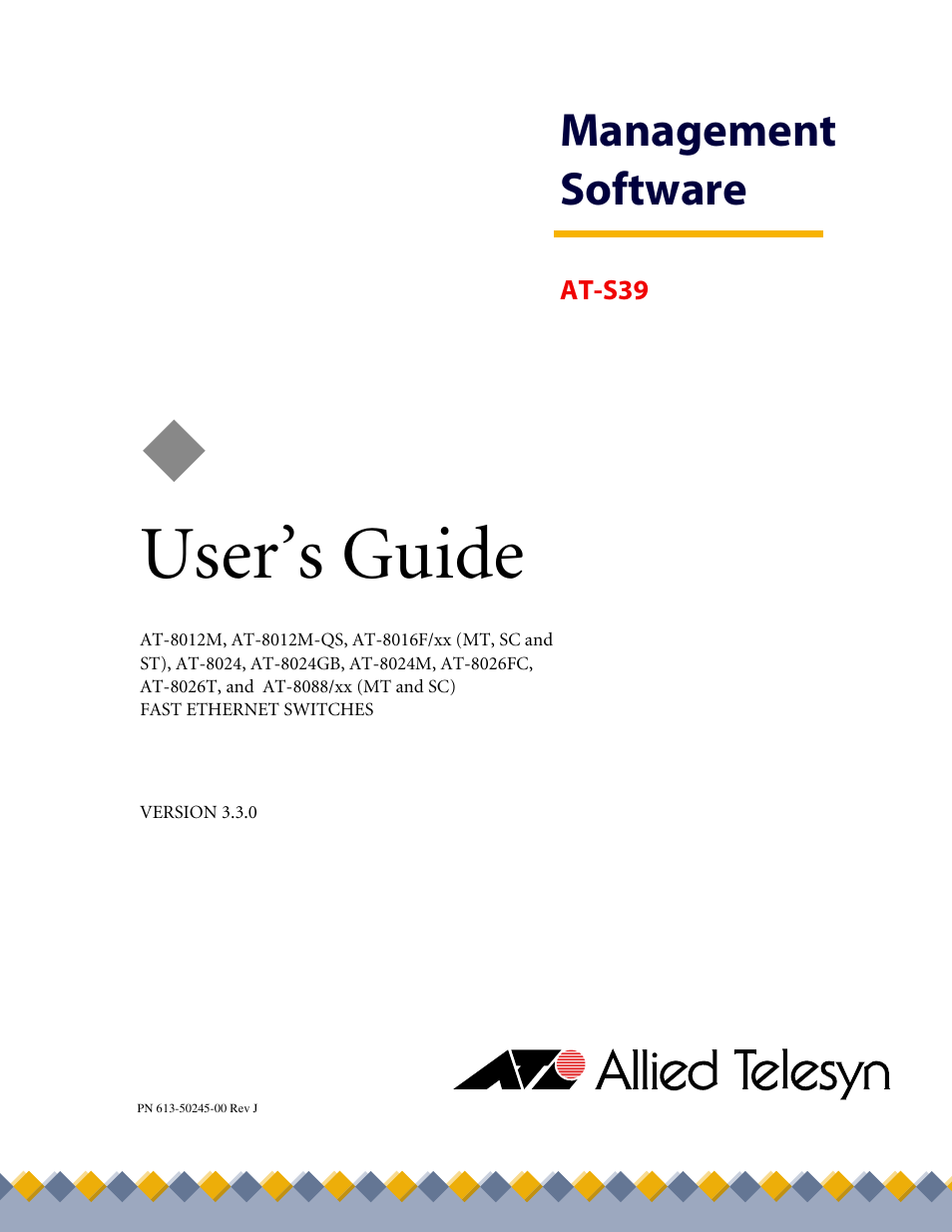 Allied Telesis AT-S39 User Manual | 343 pages