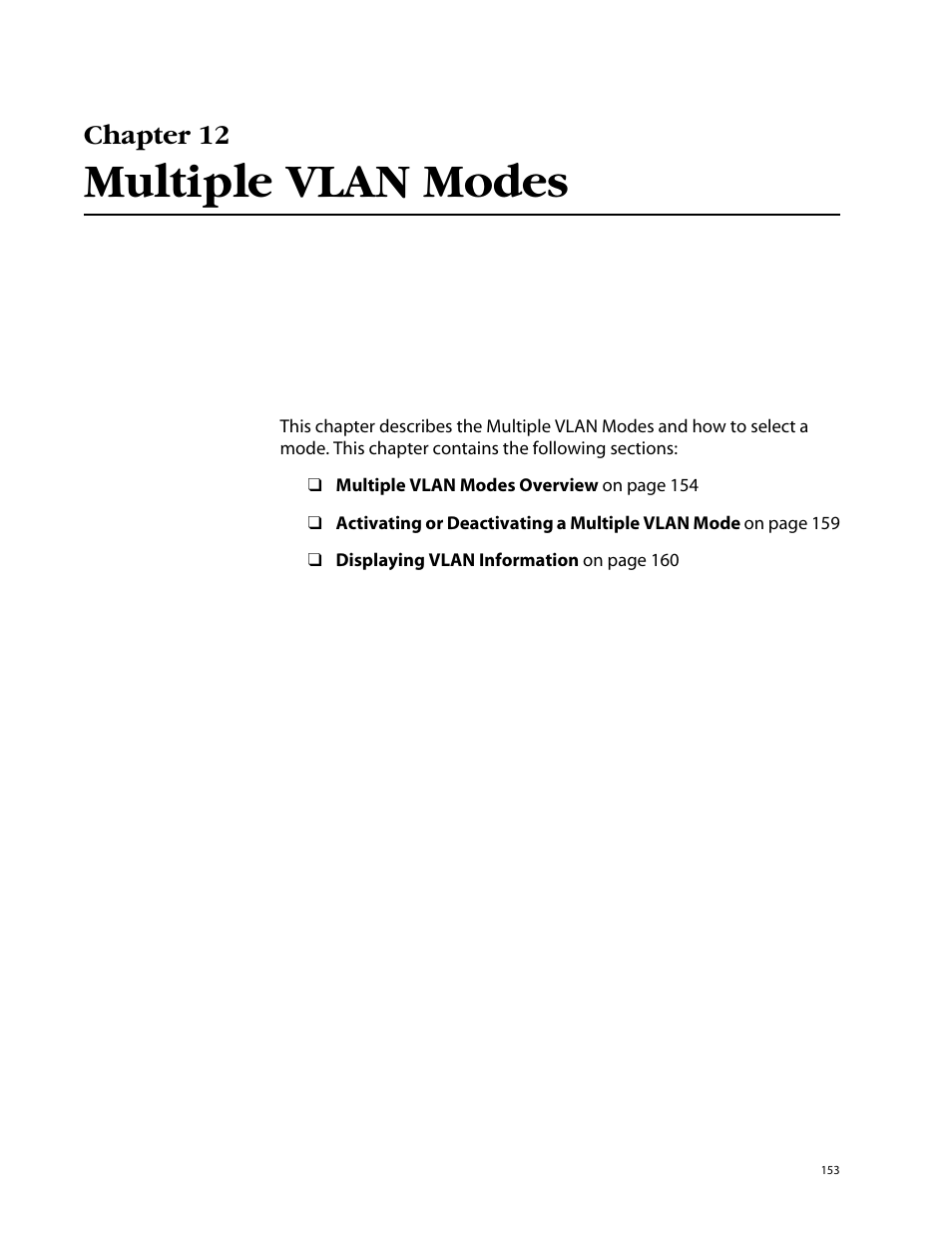 Chapter 12, Multiple vlan modes, Chapter 12 multiple vlan modes | Allied Telesis AT-S39 User Manual | Page 153 / 343