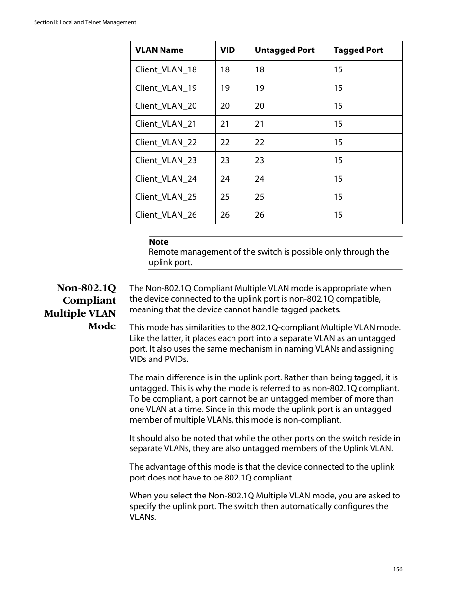 Non-802.1q compliant multiple vlan mode | Allied Telesis AT-S39 User Manual | Page 156 / 343