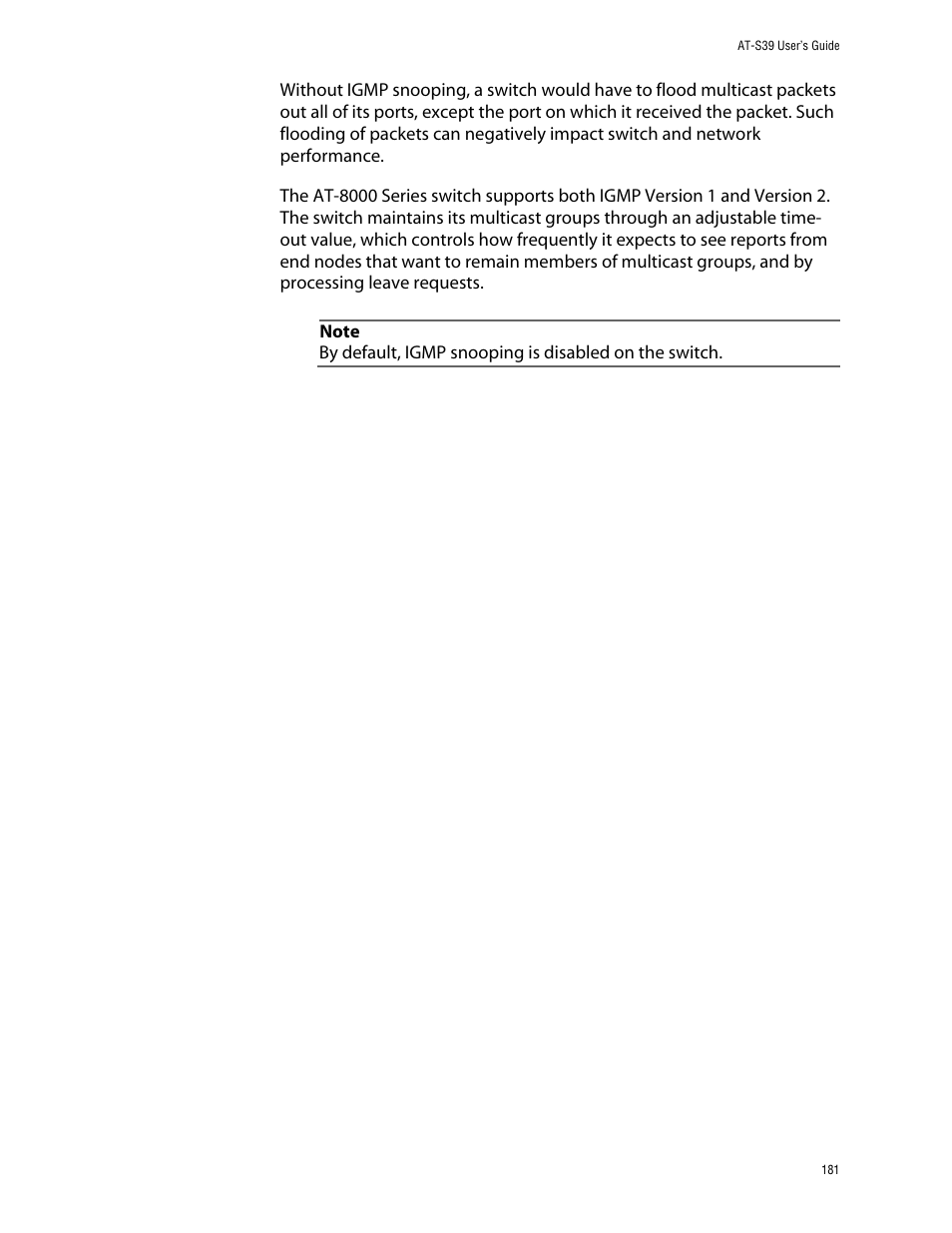 Allied Telesis AT-S39 User Manual | Page 181 / 343