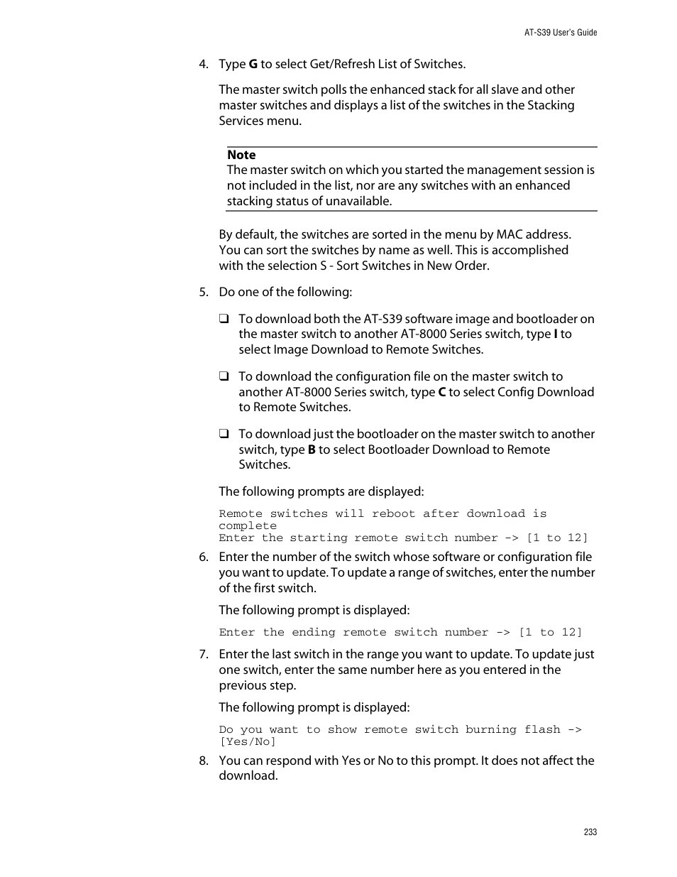 Allied Telesis AT-S39 User Manual | Page 233 / 343