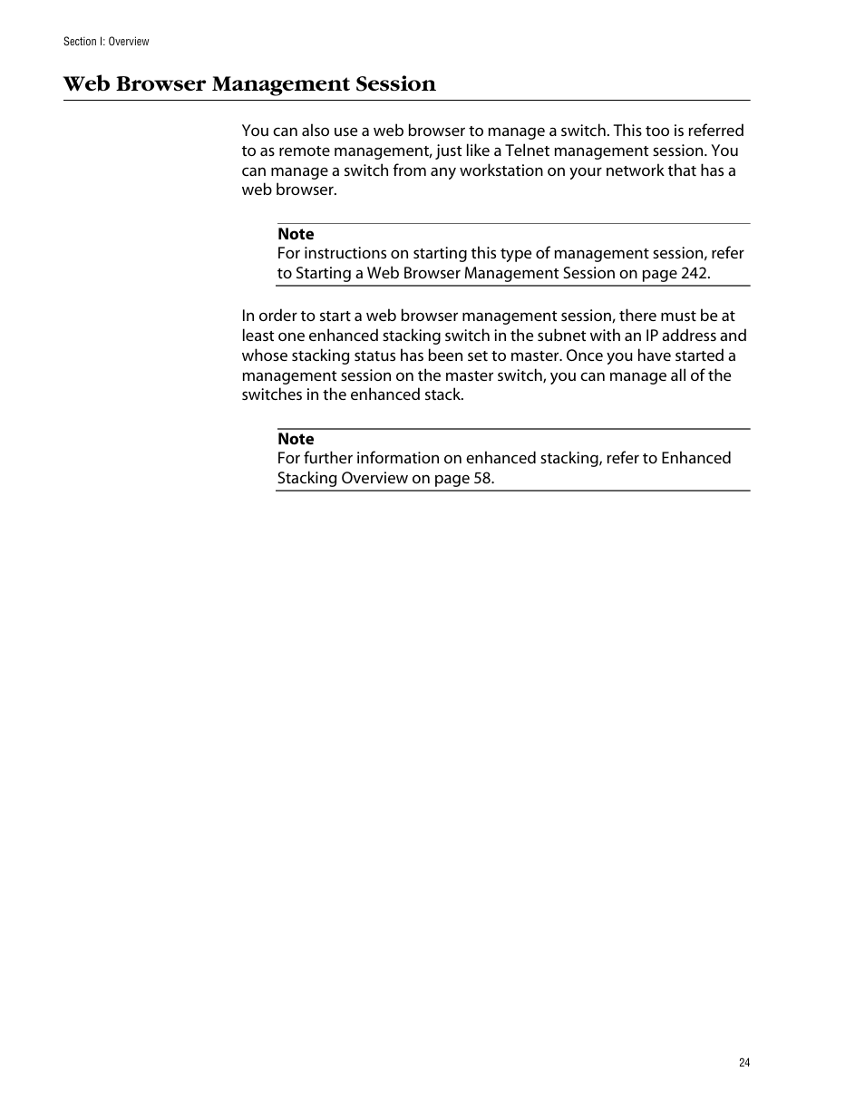 Web browser management session | Allied Telesis AT-S39 User Manual | Page 24 / 343