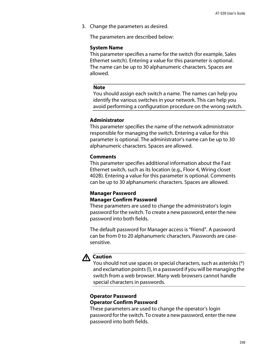 Allied Telesis AT-S39 User Manual | Page 249 / 343