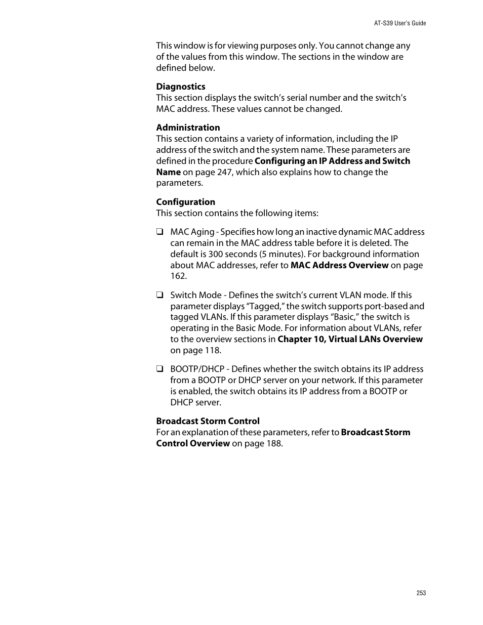 Allied Telesis AT-S39 User Manual | Page 253 / 343