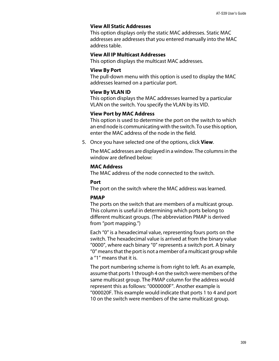 Allied Telesis AT-S39 User Manual | Page 309 / 343