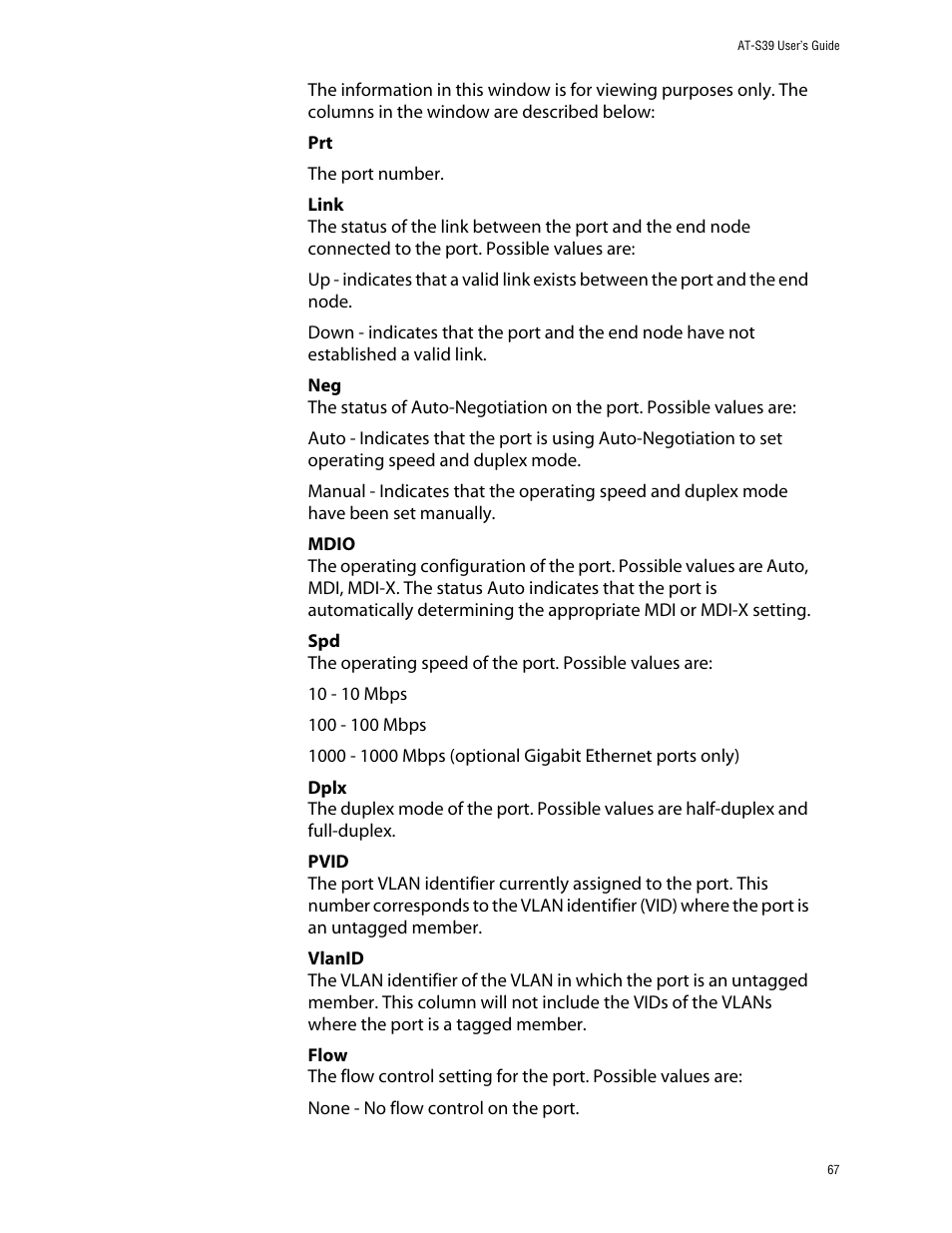 Allied Telesis AT-S39 User Manual | Page 67 / 343