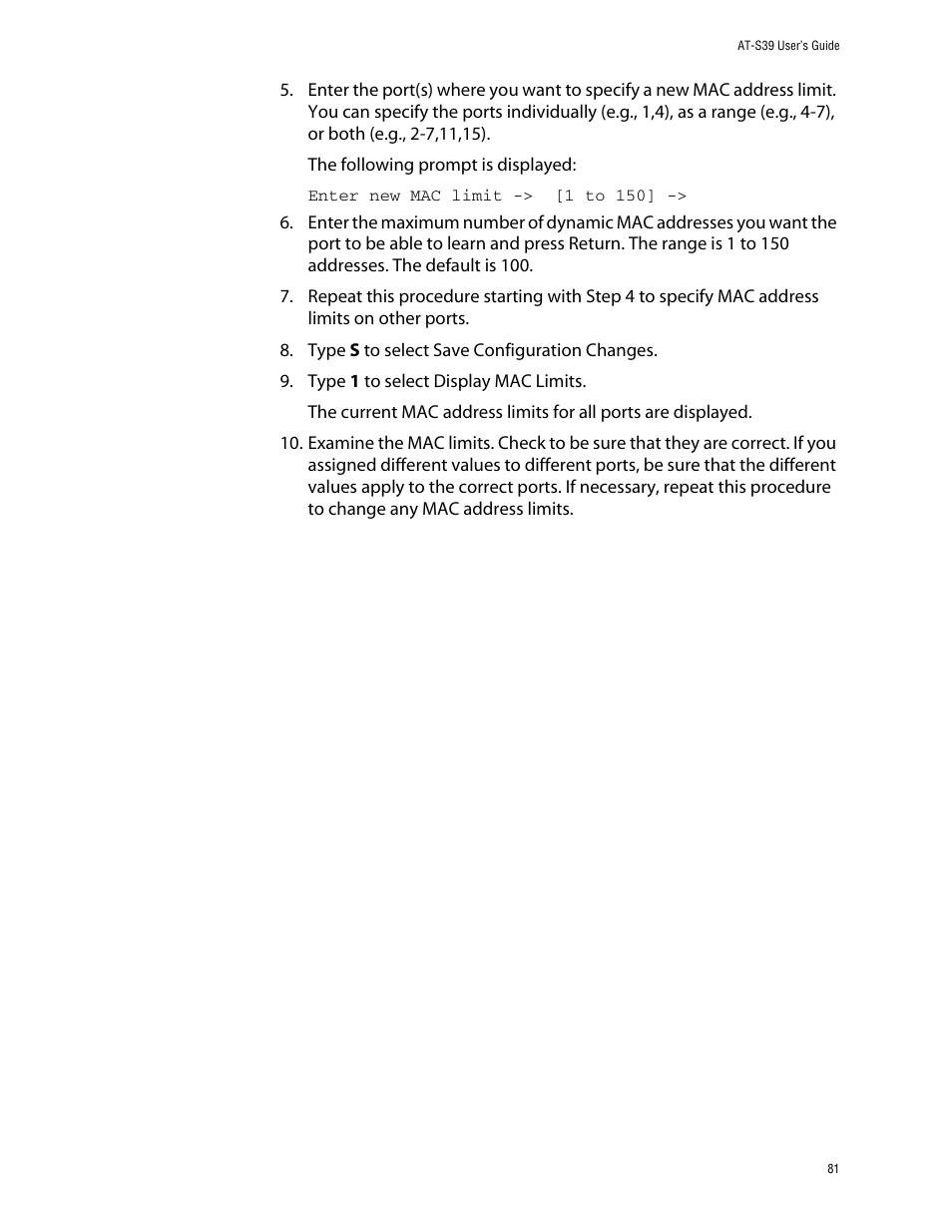 Allied Telesis AT-S39 User Manual | Page 81 / 343