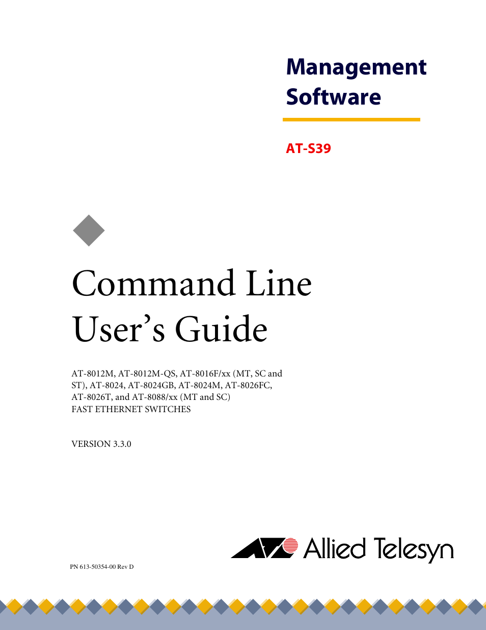 Allied Telesis AT-S39 User Manual | 203 pages