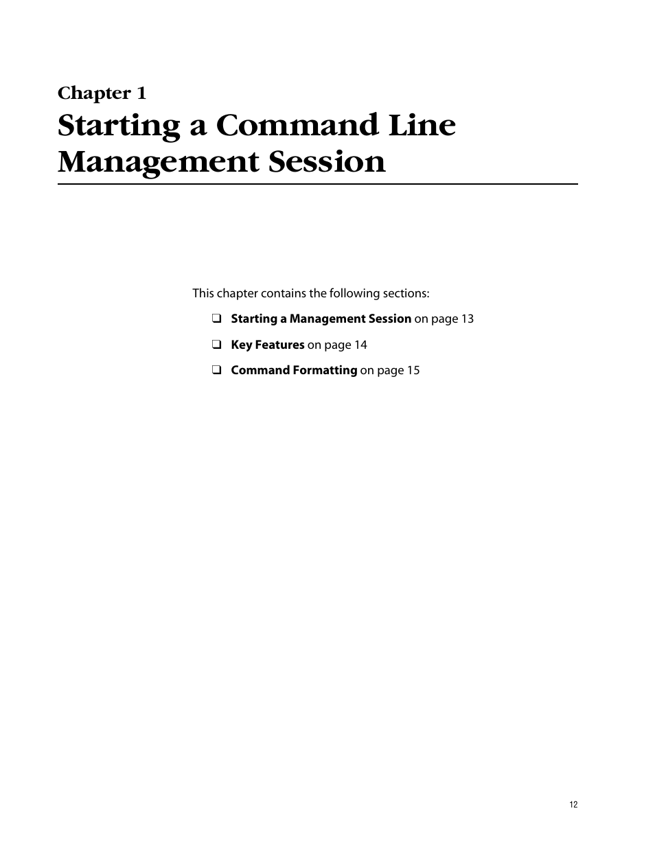 Chapter 1, Starting a command line management session | Allied Telesis AT-S39 User Manual | Page 12 / 203