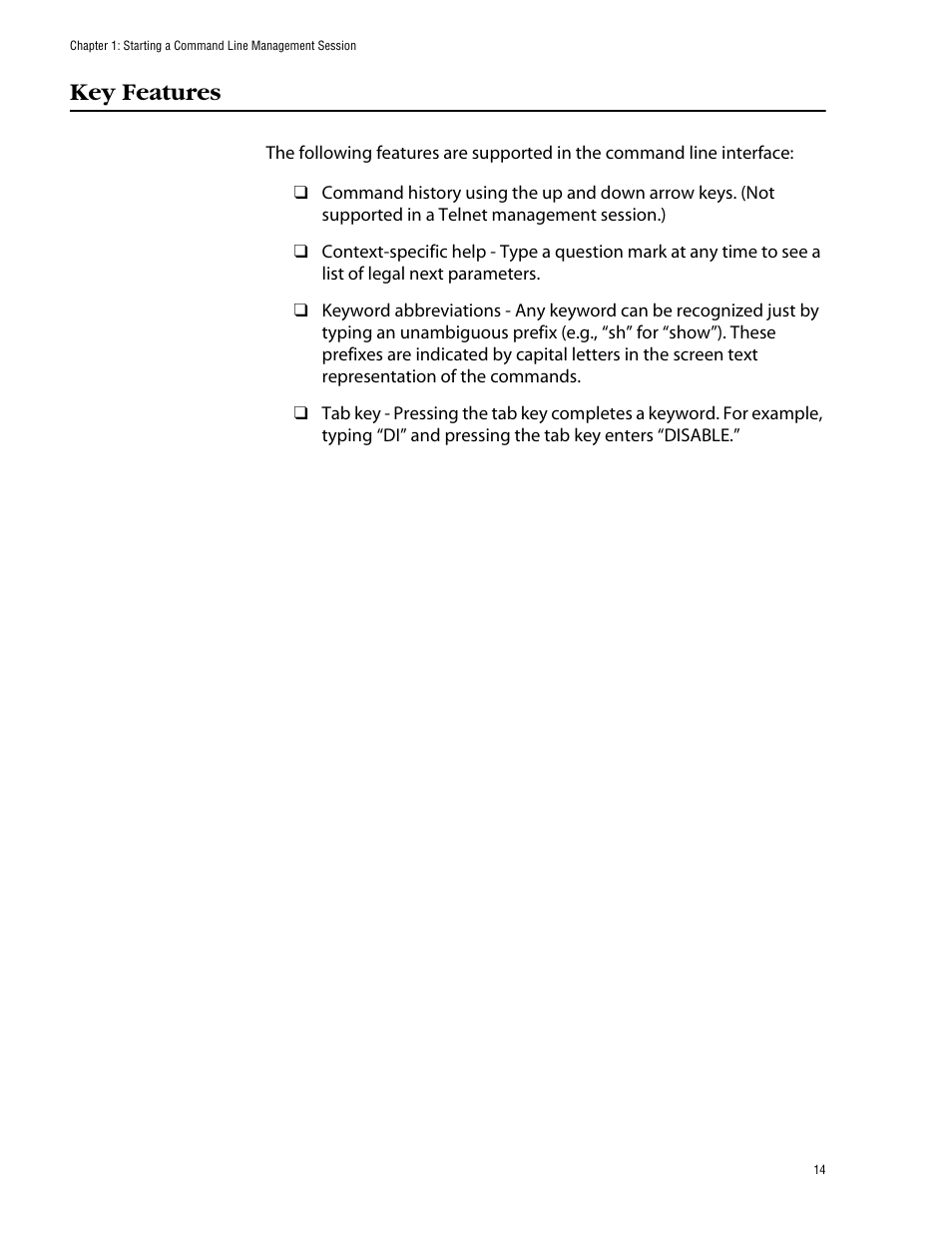 Key features | Allied Telesis AT-S39 User Manual | Page 14 / 203