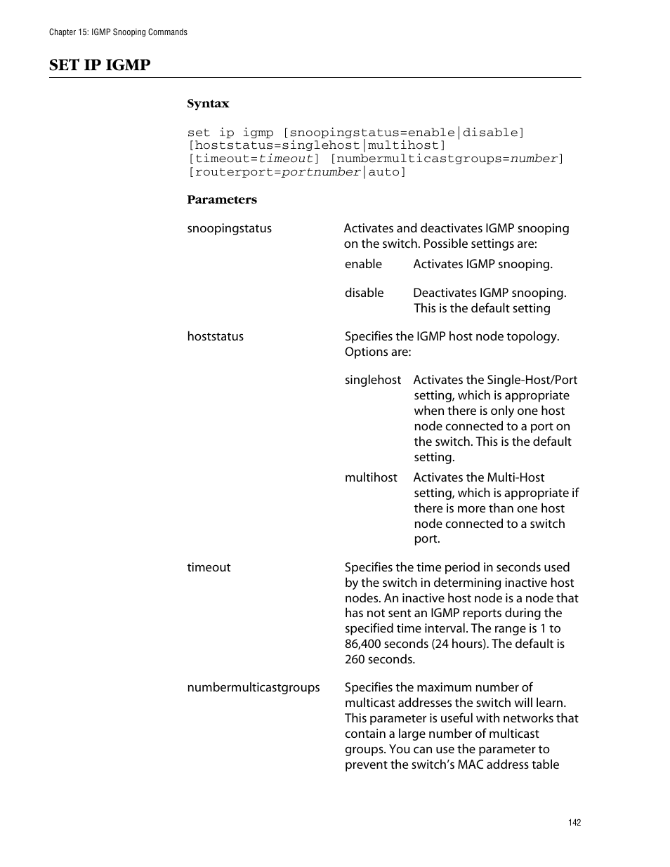 Set ip igmp | Allied Telesis AT-S39 User Manual | Page 142 / 203