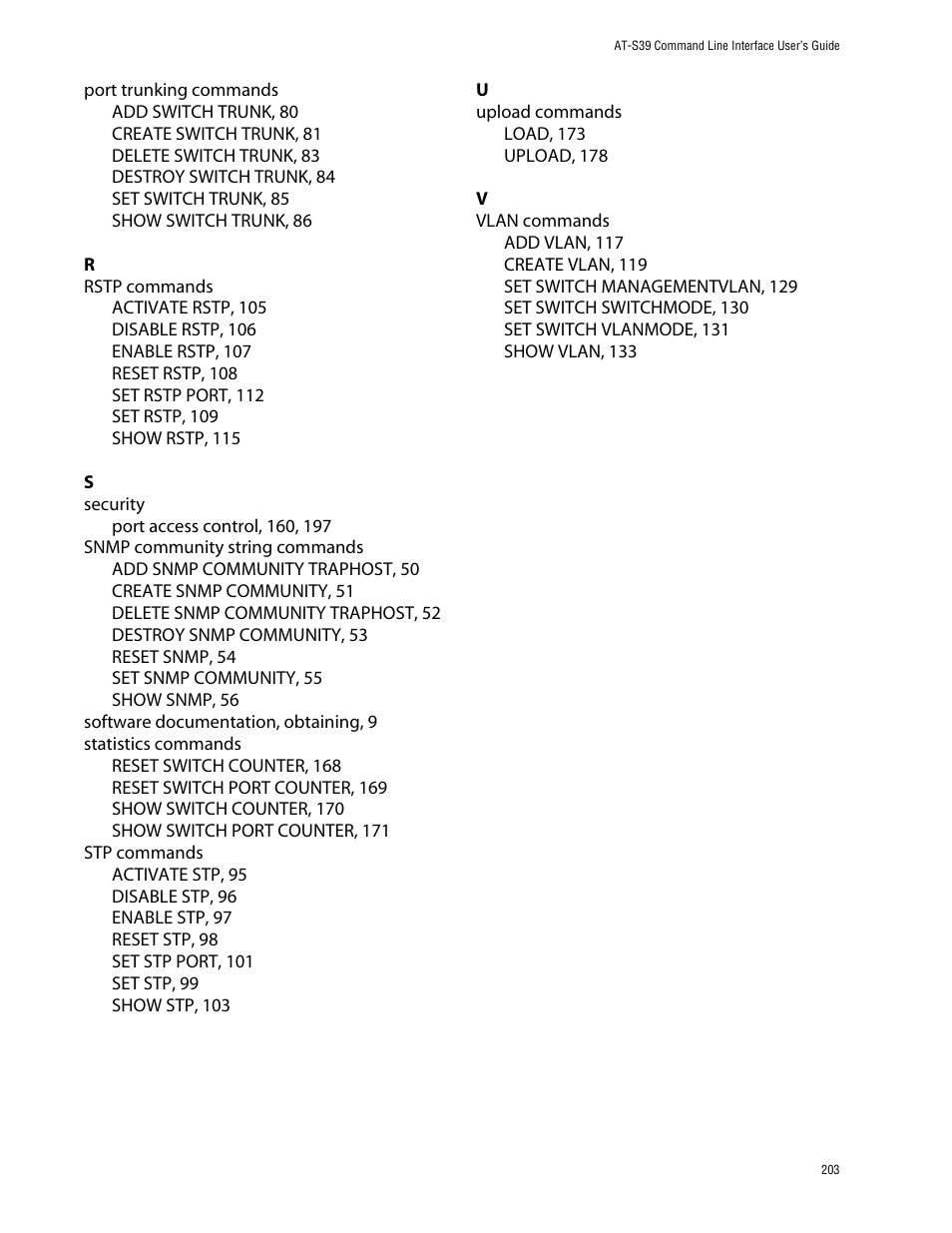 Allied Telesis AT-S39 User Manual | Page 203 / 203