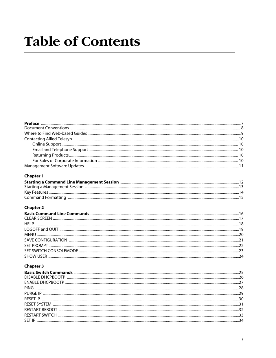 Allied Telesis AT-S39 User Manual | Page 3 / 203