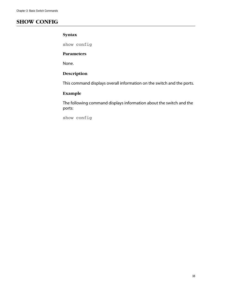 Show config | Allied Telesis AT-S39 User Manual | Page 38 / 203