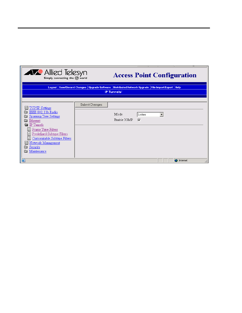Configuring ip tunnels | Allied Telesis AT-WA7500 User Manual | Page 124 / 270