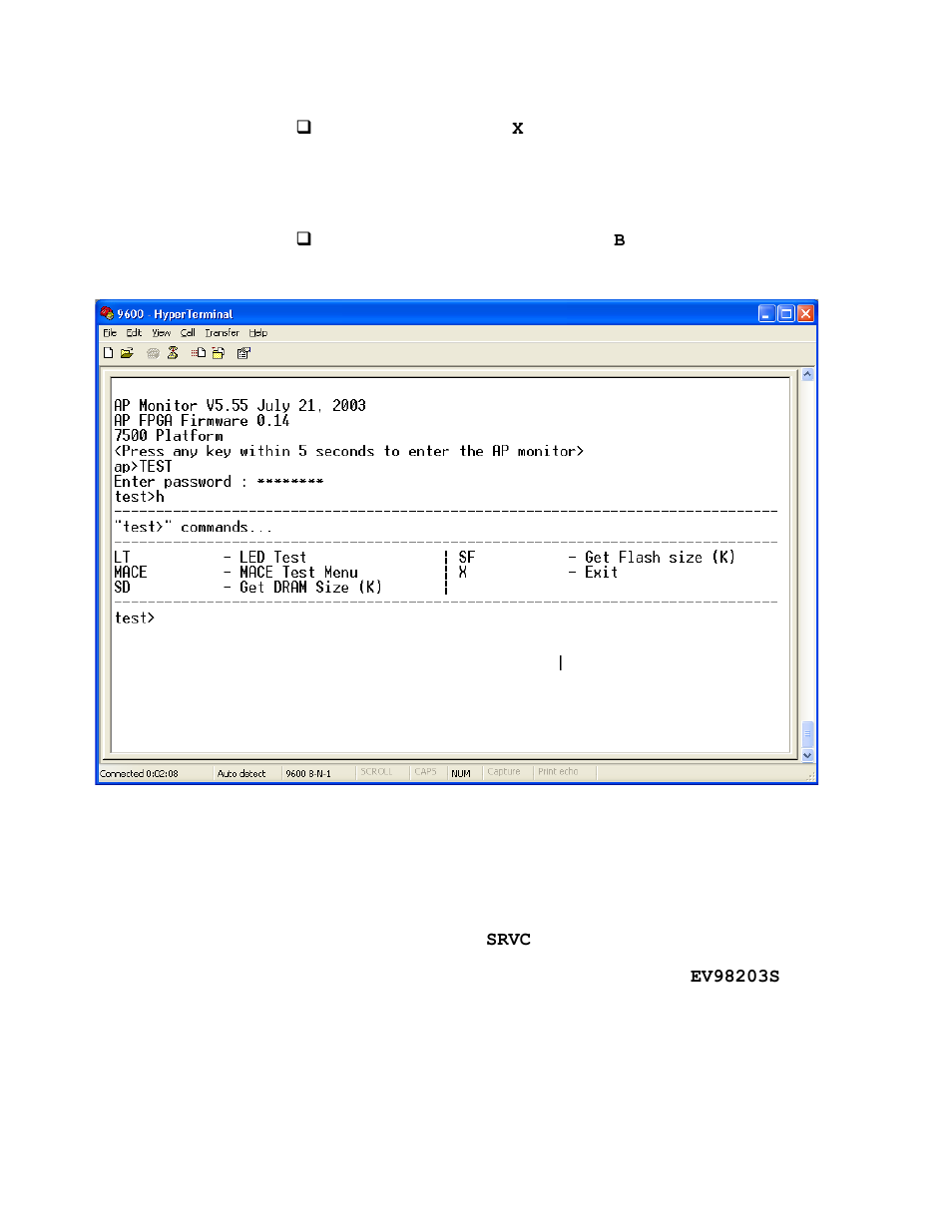 Using service mode commands | Allied Telesis AT-WA7500 User Manual | Page 228 / 270