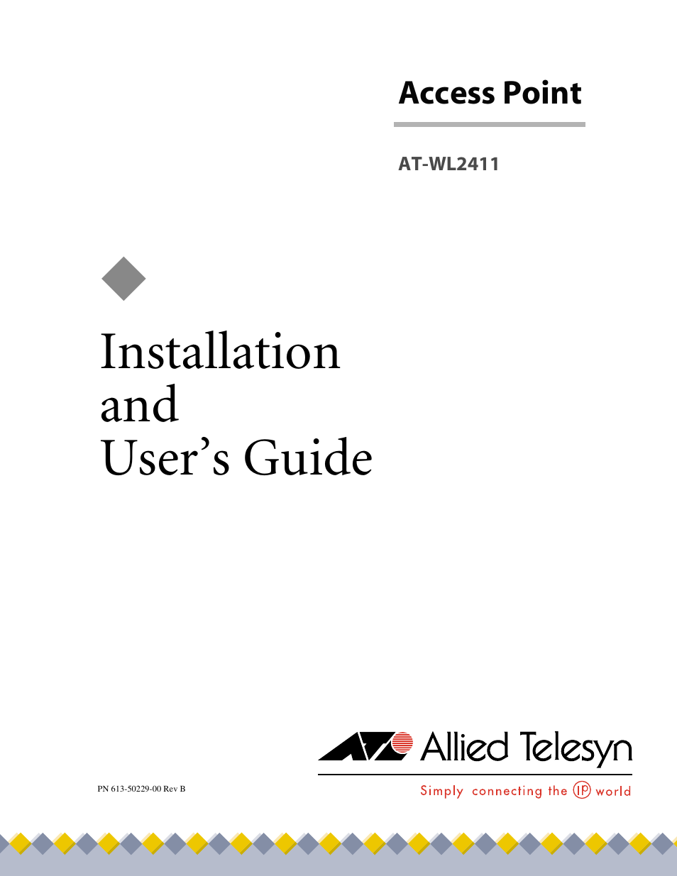 Allied Telesis AT-WL2411 User Manual | 208 pages