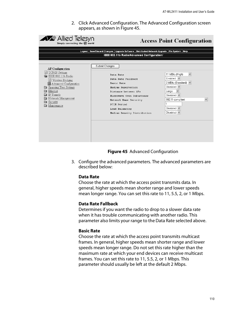 Allied Telesis AT-WL2411 User Manual | Page 110 / 208