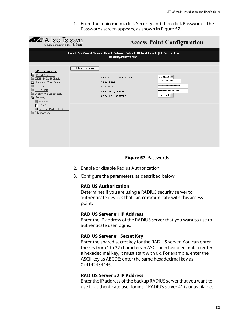 Allied Telesis AT-WL2411 User Manual | Page 128 / 208