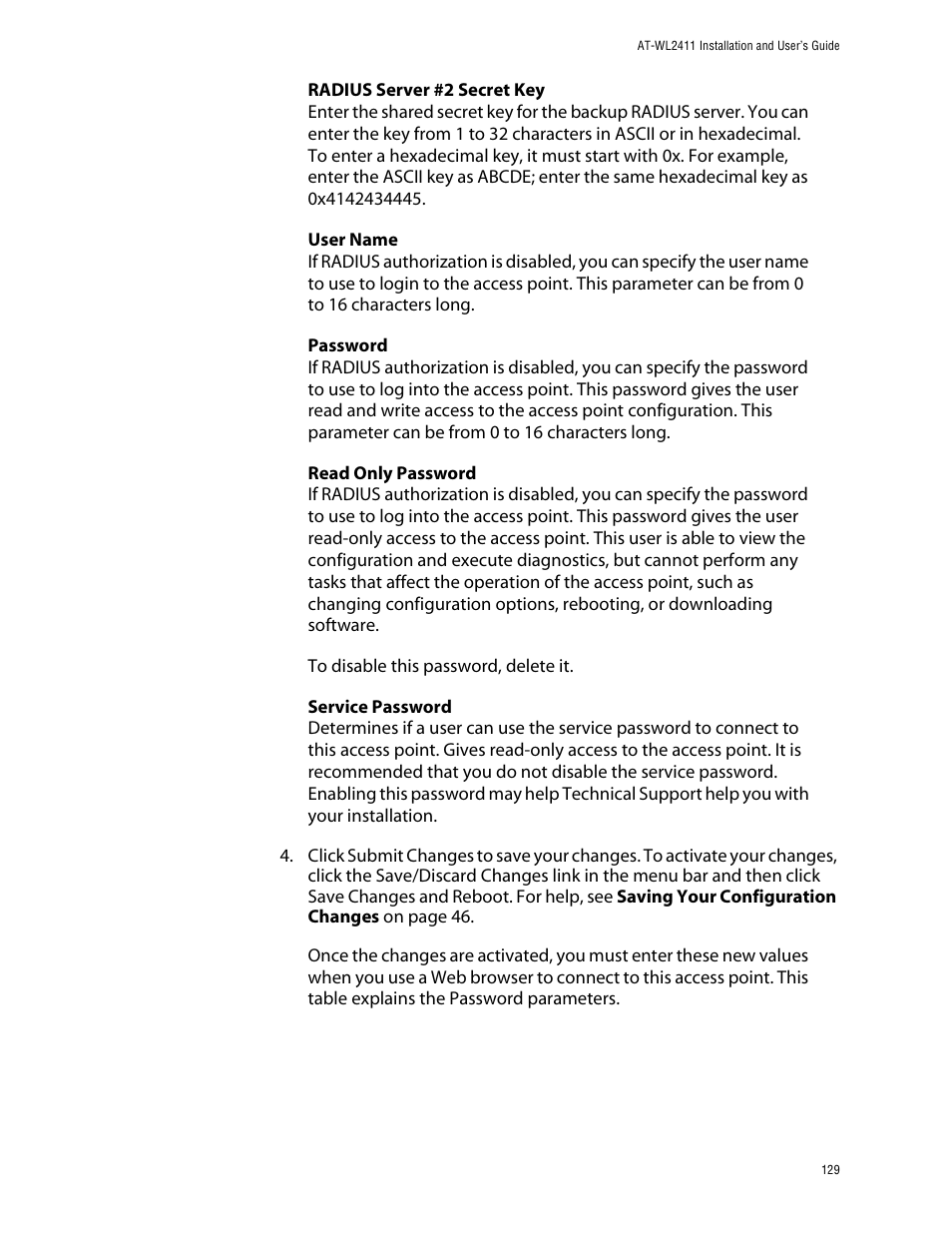 Allied Telesis AT-WL2411 User Manual | Page 129 / 208