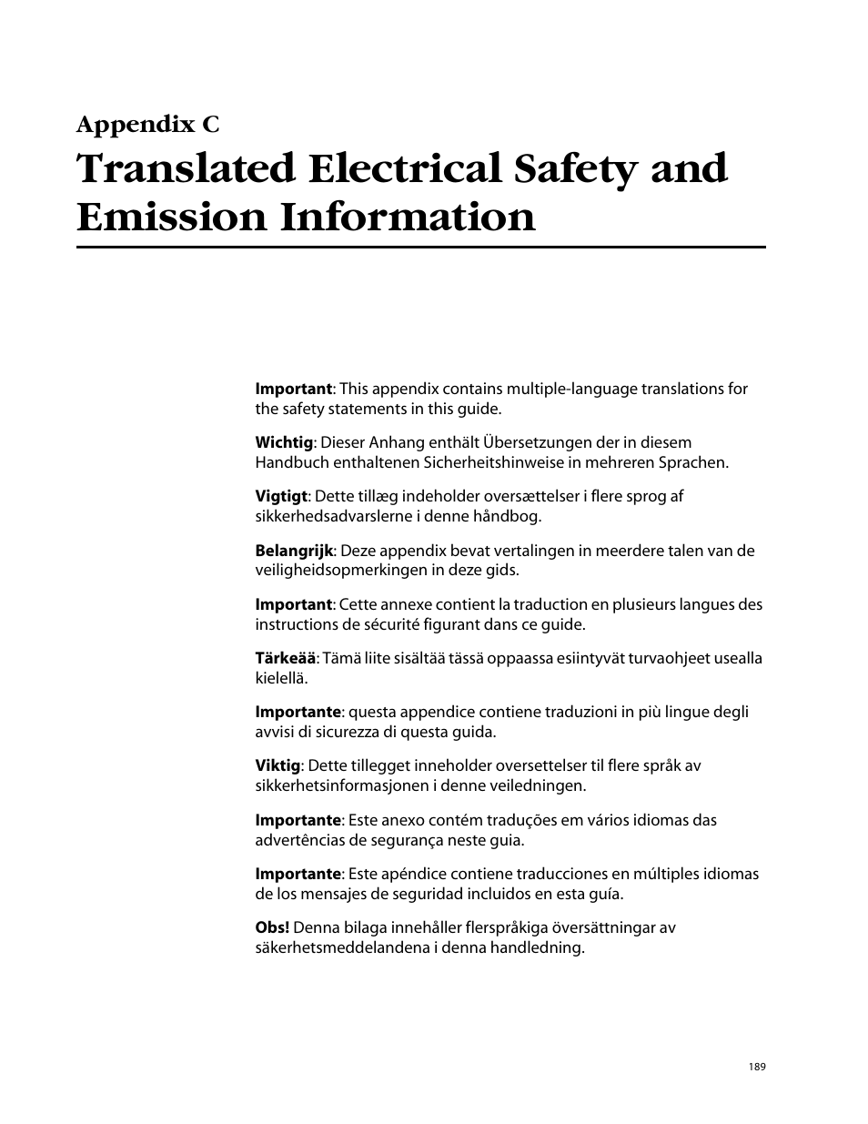 Appendix c | Allied Telesis AT-WL2411 User Manual | Page 189 / 208