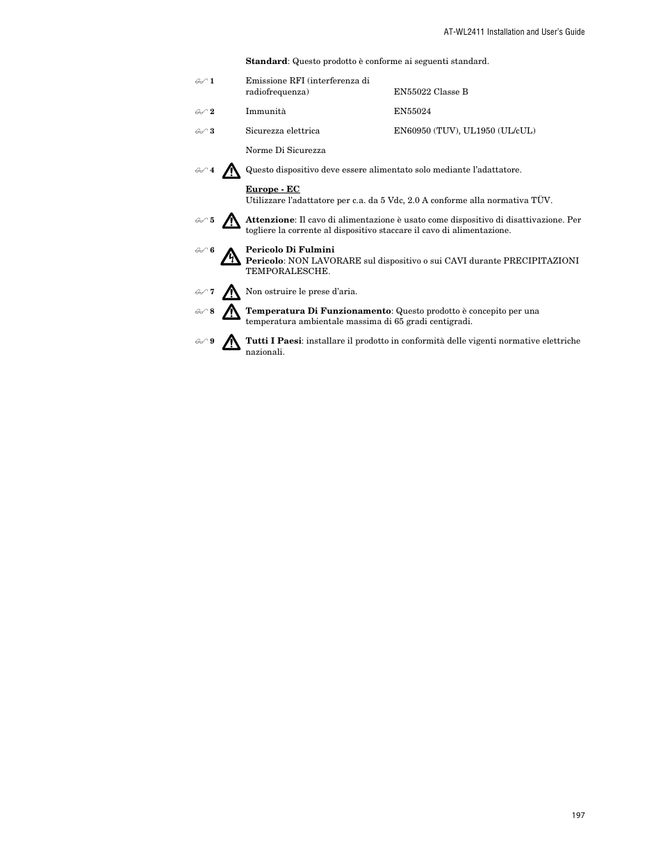 Allied Telesis AT-WL2411 User Manual | Page 197 / 208