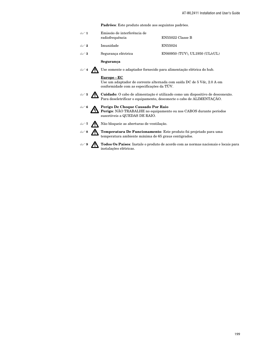 Allied Telesis AT-WL2411 User Manual | Page 199 / 208