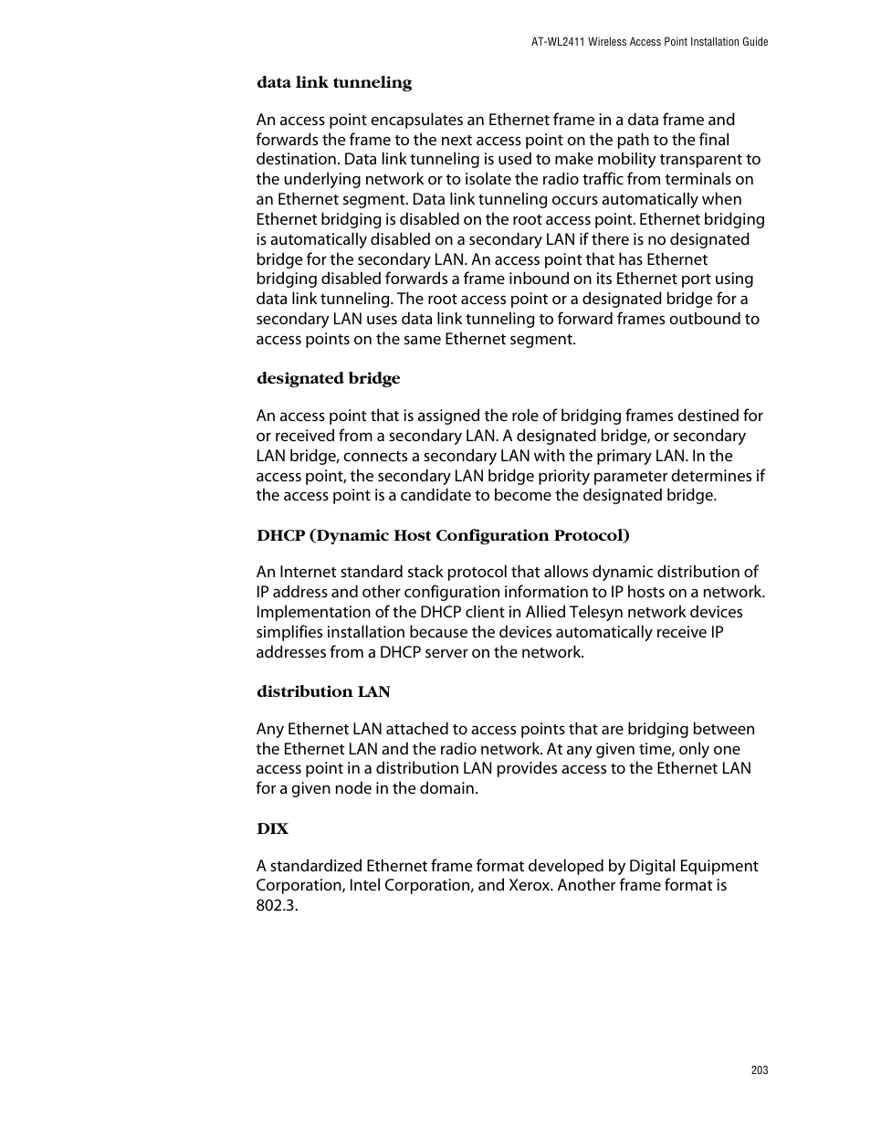Allied Telesis AT-WL2411 User Manual | Page 203 / 208