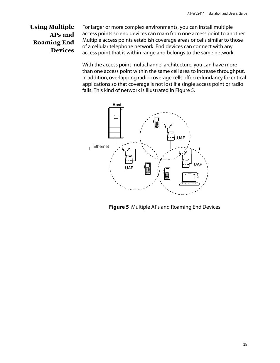 Using multiple aps and roaming end devices | Allied Telesis AT-WL2411 User Manual | Page 25 / 208