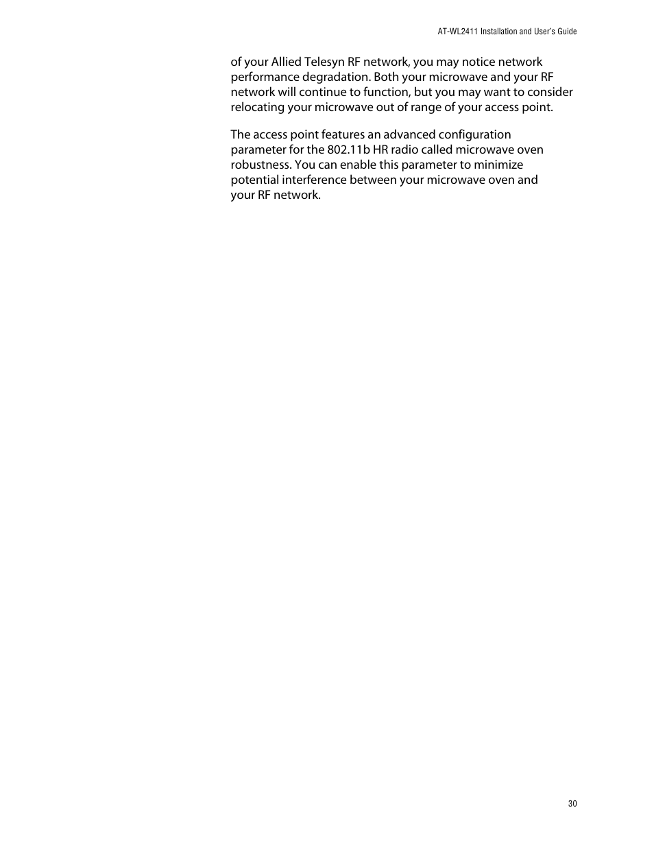 Allied Telesis AT-WL2411 User Manual | Page 30 / 208
