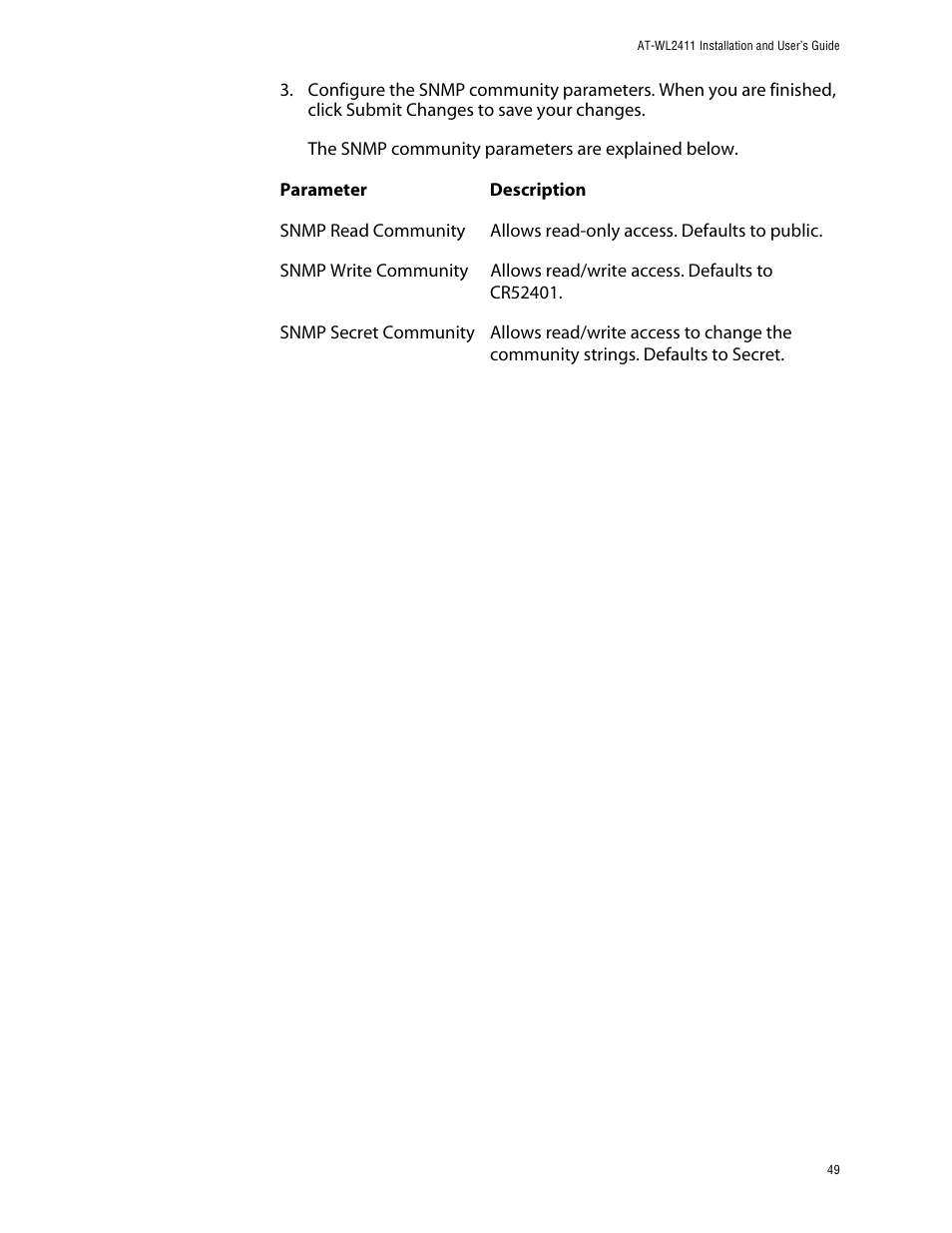 Allied Telesis AT-WL2411 User Manual | Page 49 / 208