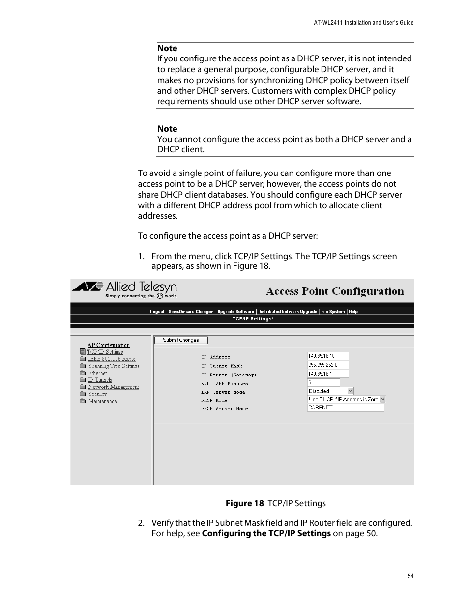 Allied Telesis AT-WL2411 User Manual | Page 54 / 208