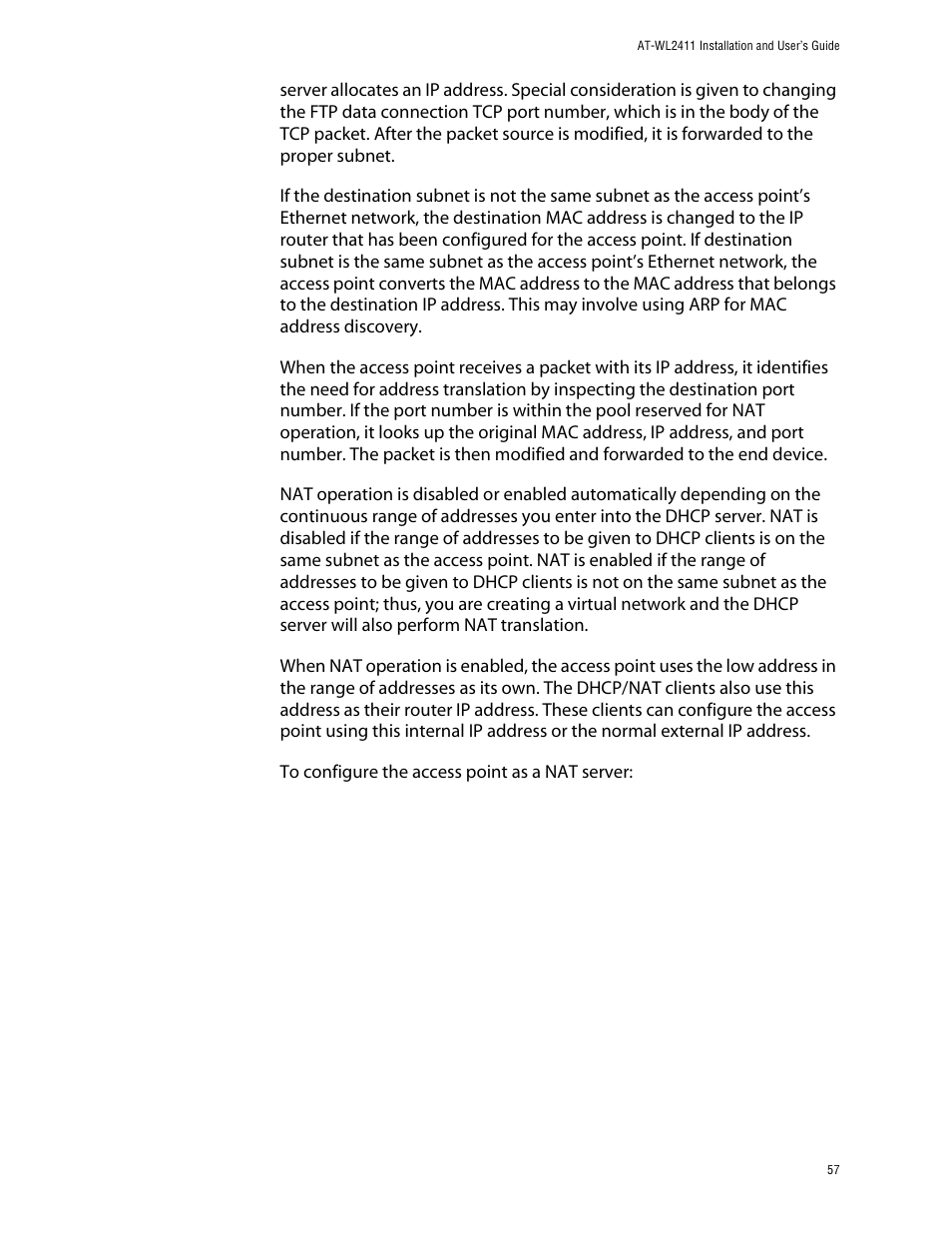 Allied Telesis AT-WL2411 User Manual | Page 57 / 208