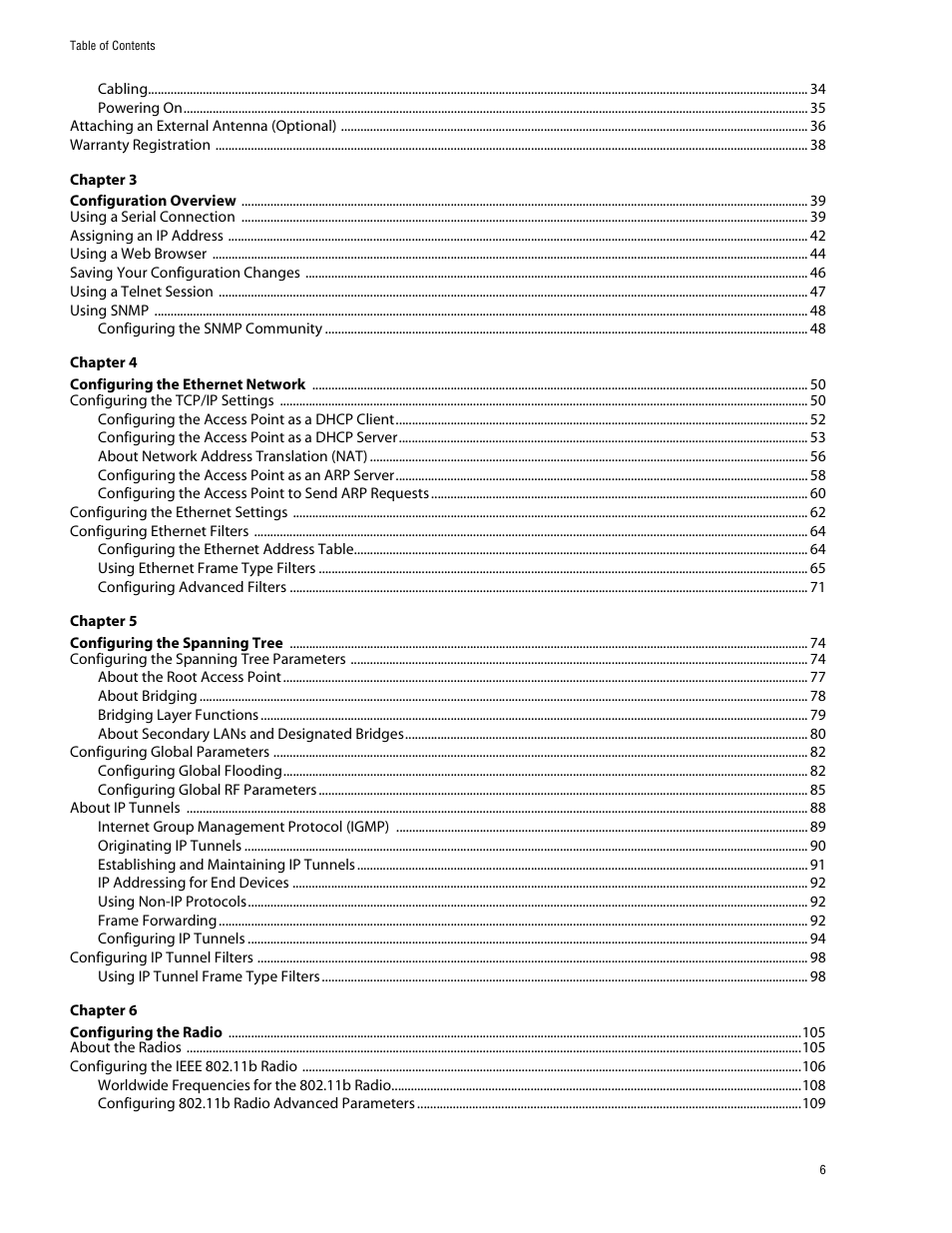 Allied Telesis AT-WL2411 User Manual | Page 6 / 208